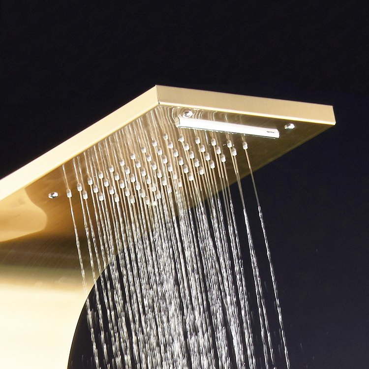 Stainless Steel Rainfall Wall-Mounted Shower Panel Shower Column