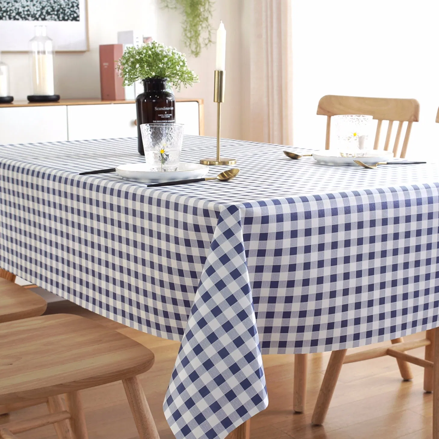 OEM Factory PVC PEVA Waterproof Printed Fabric Backing Camping Tablecloth
