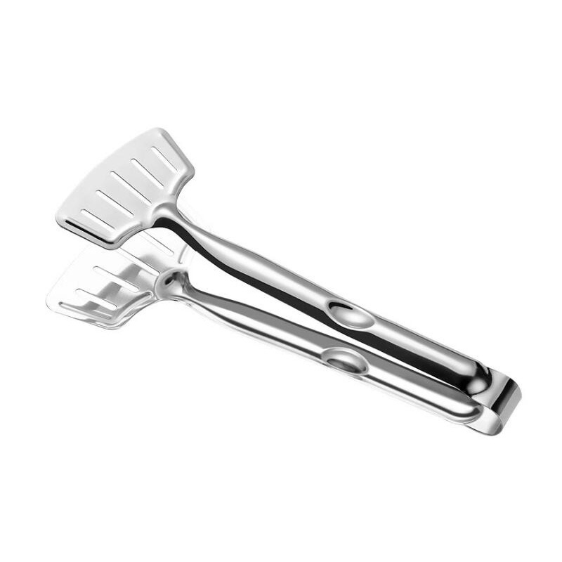 Pizza Clip Premium Stainless Steel Bread Clip Fish Frying Gripper, Multipurpose Turner Flipper Barbecue Tongs Turner Fried Steak Clamp Steak Clamps Bl12118