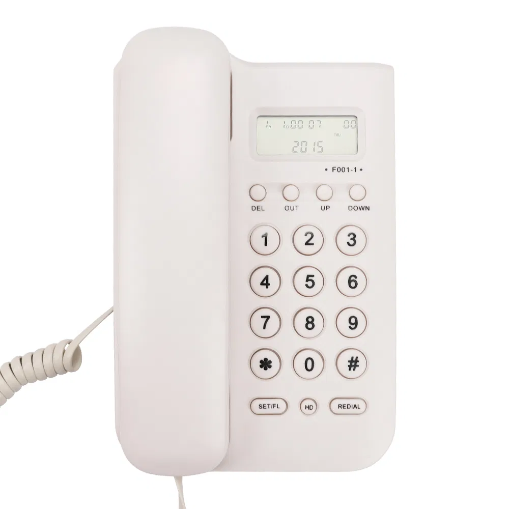 Classic Wired Corded Telephone with Multifunctional Features for Home