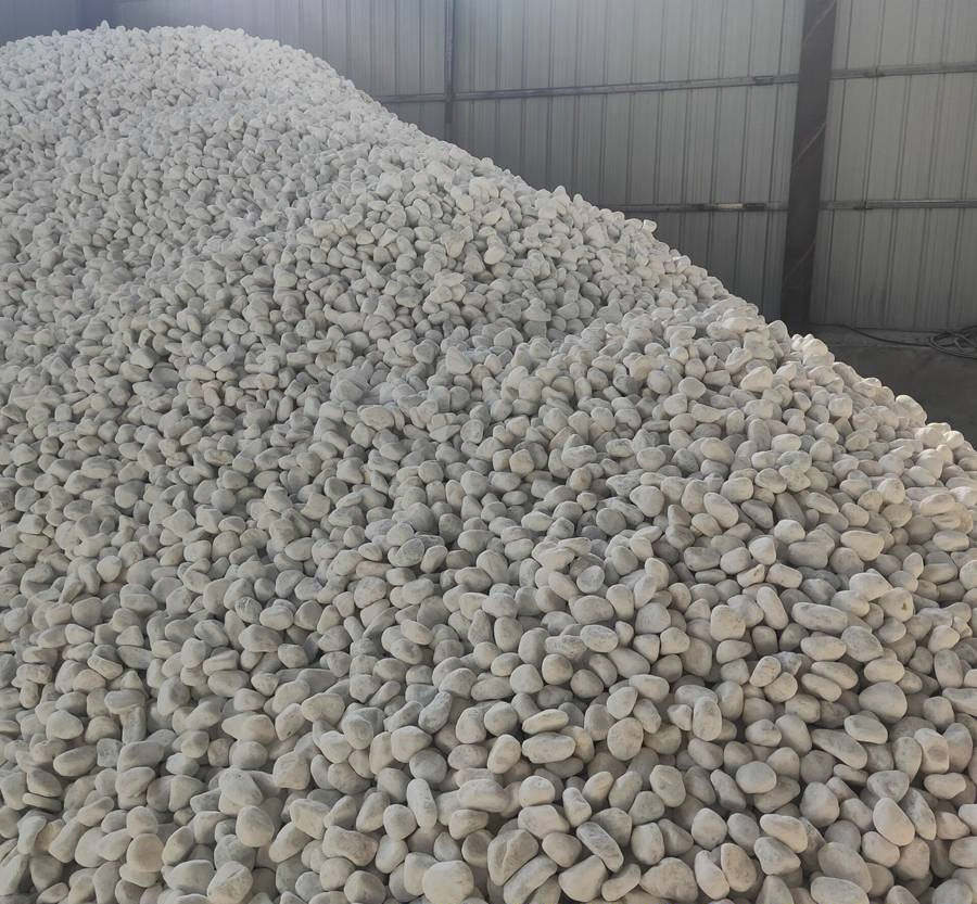 Decorative Tumbled Stones Snow White Wholesale Pebbles Paving Stones
