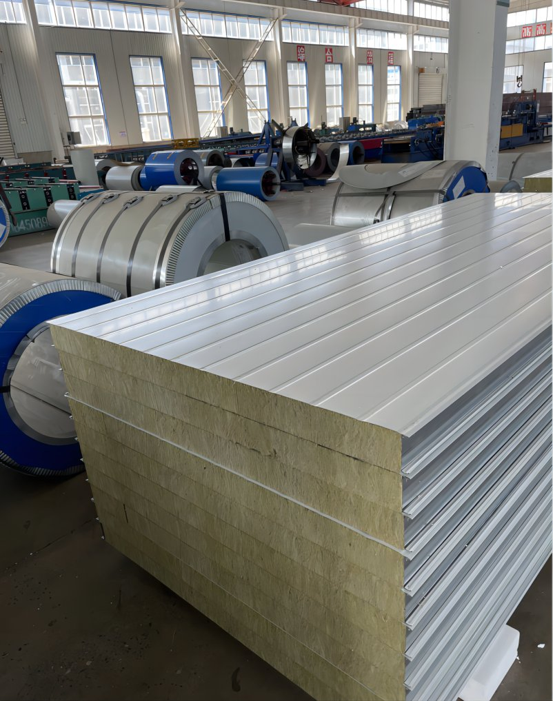 High Density Rock Wool Sandwich Wall Panel for Internal and External Wall