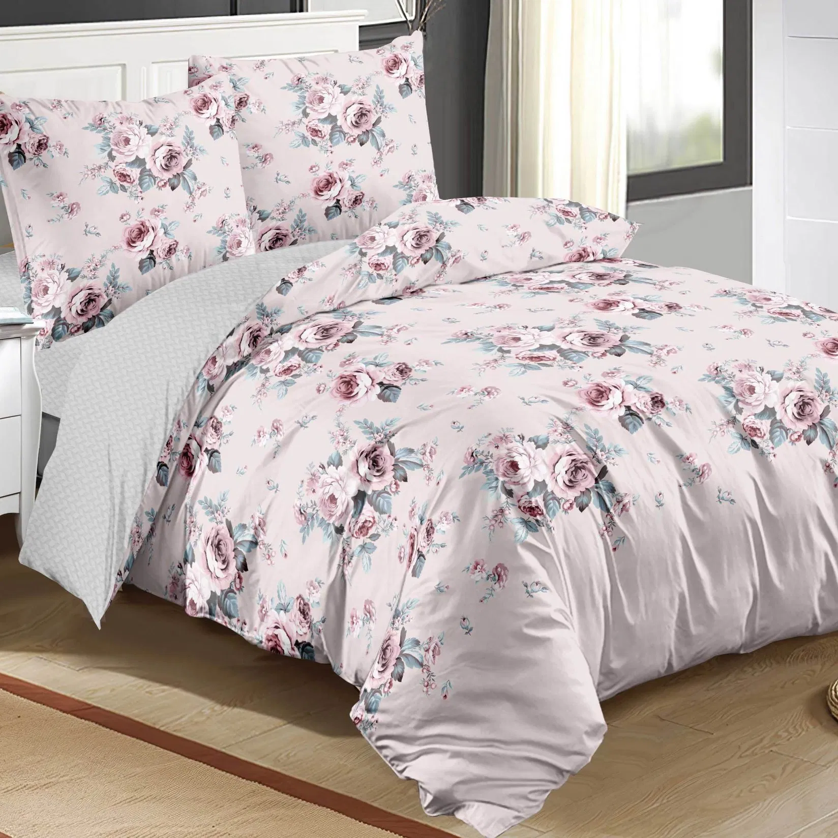 Classic Patterns Printed 90GSM Microfiber Deep Pocket 4 Pieces Bed Fitted Sheet Set