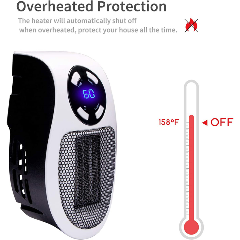 Wholesale 500W Fast Heating Fan Winter Warmer Overheat Room Heating Stove Household Air Heaters 220V Portable Electric Heater