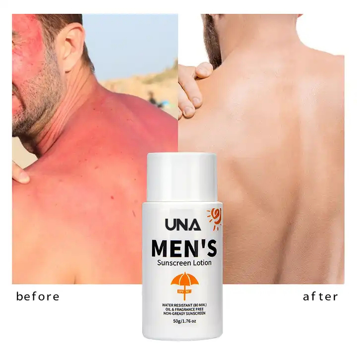 Reef Friendly Mineral Type Men Sunscreen for Face Sunburn Lotion Custom Logo Men's Moisturizing with SPF 30+