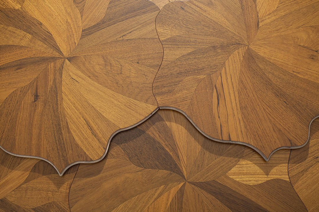 Teak Solid Wood Flooring Parquet Lotus Leaf