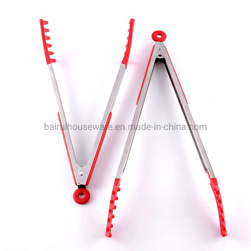 Hot Sale Silicone Food Tongs Serving Tongs Barbecue Grill Food Tong Y-0409r