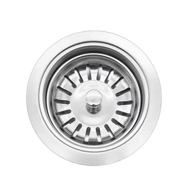 High-End Stainless Steel Anti-Clogging Kitchen Sink Drainer with Removable Colander