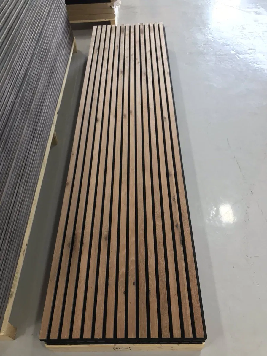 Wall and Ceiling Sound Absorbing Decor Wood Strip Acoustic Panels for Home Building Acoustic Panels