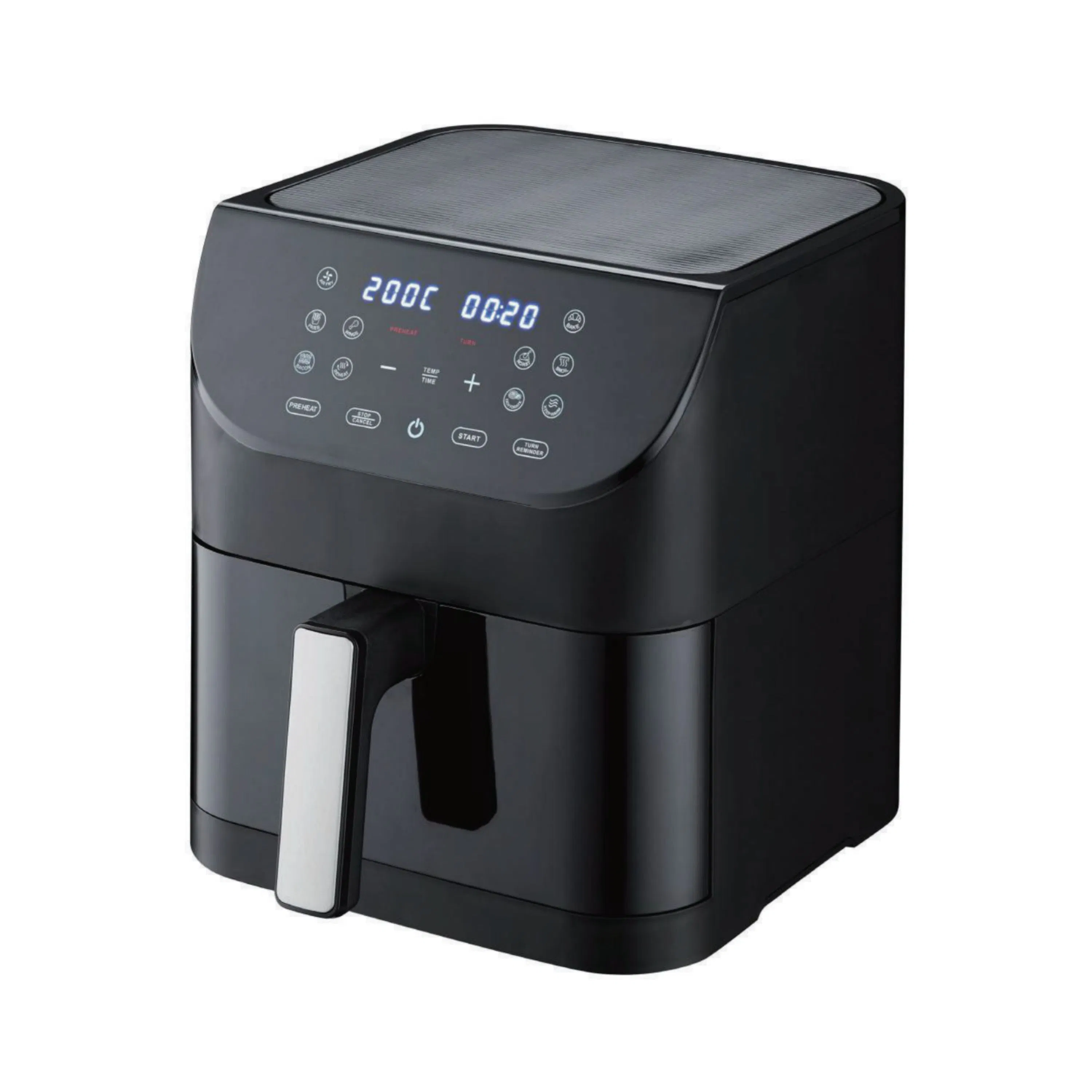 Longbank New Modern Design Wholesale Electric Smart Digital Touch Screen Non-Stick Basket Air Fryer 4L for Home Quick Easy Meals