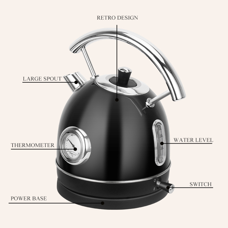 1500watt Fast Boiling Electric Kettle Water Boiler with Auto Shut Boil-Dry Protection