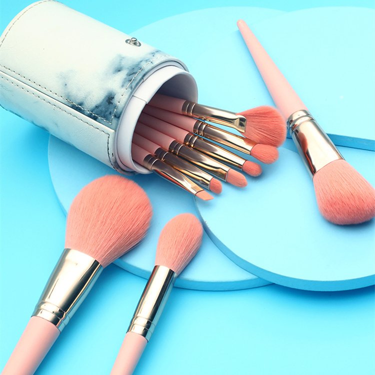 Professional Manufacturer 9PCS Pink Make up Brush Private Label Cosmetic Makeup Brush Set