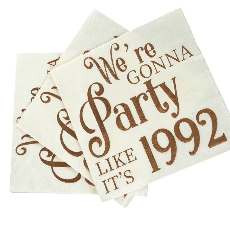 Wholesale Factories Custom Logo Eco Friendly Good Quality Embossed 1/4 Fold White Luncheon Serviettes Paper Napkins