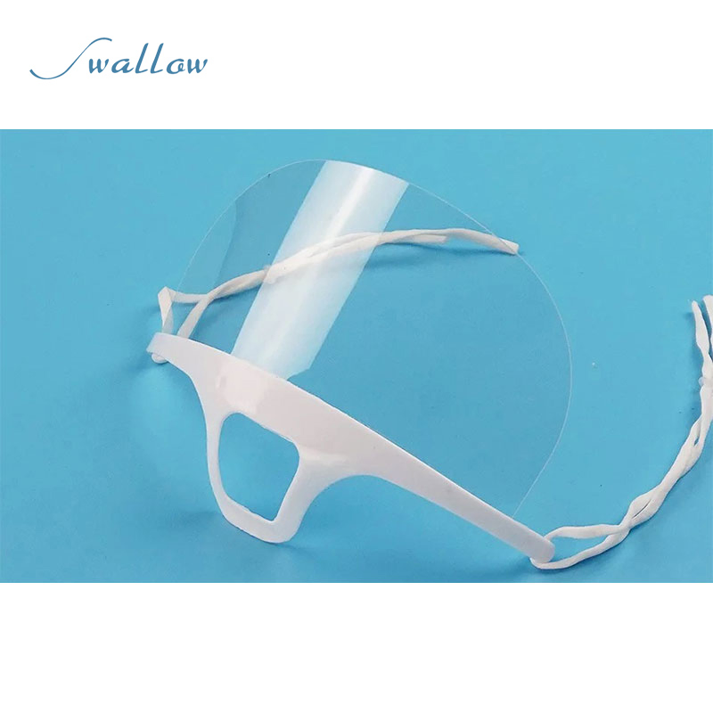 Plastic Anti-Fog Mouth Cover Transparent Mouth Shield for Food Service