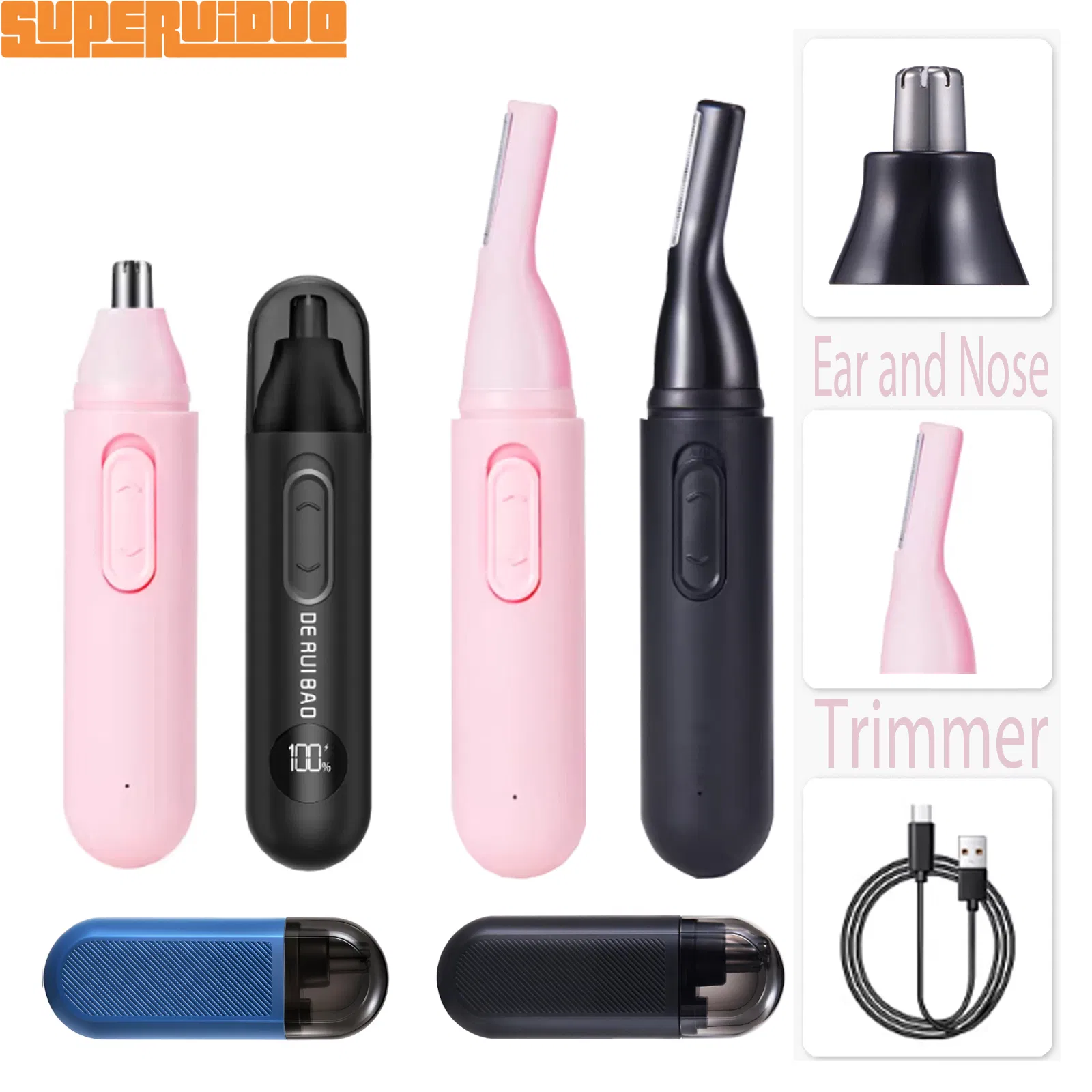 Digital Display 3-in-1 Professional Ear and Nose Trimmer