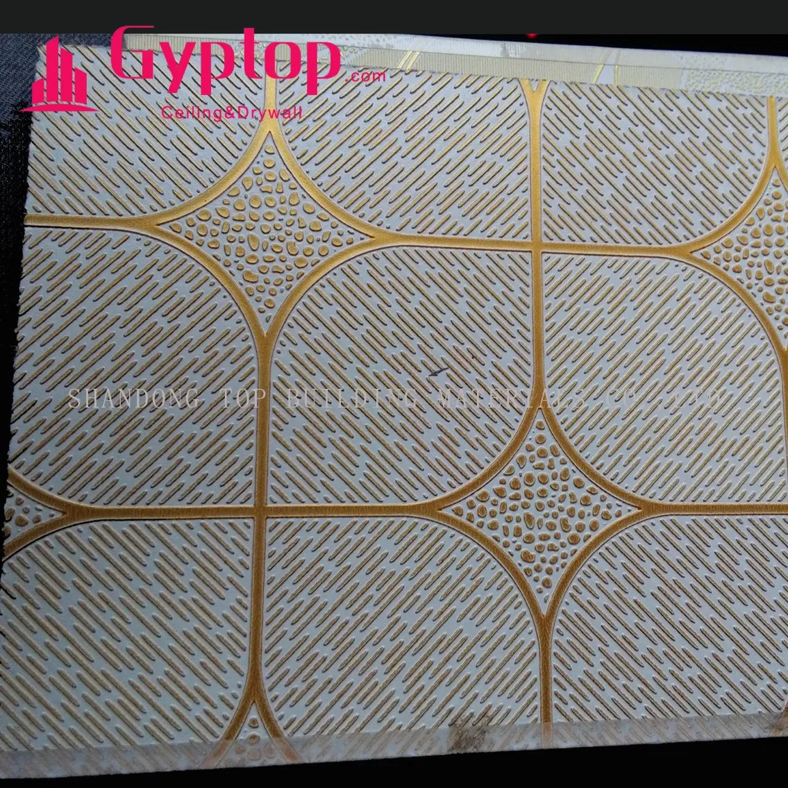 USG Quality PVC Embossed Gypsum Ceiling Board/Vinly Gypsum Ceiling Tile 610X610mm