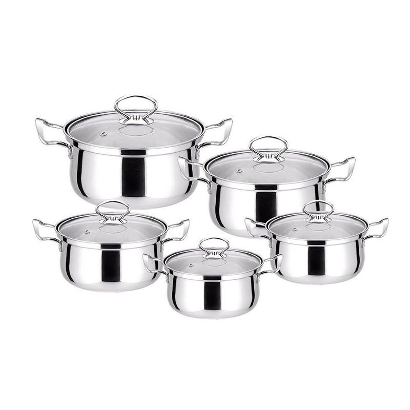 High Quality Stainless Steel Soup Pot Frying Pan Cookware Set