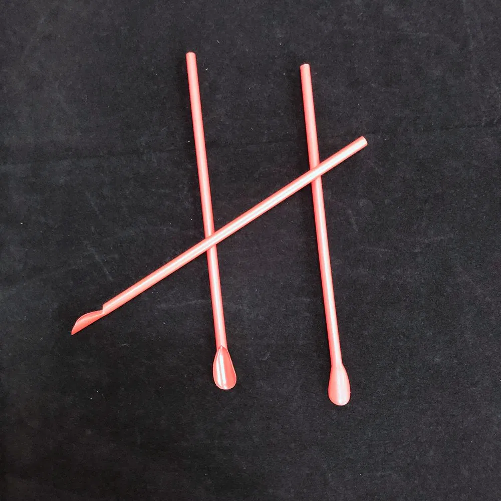10" Unwrapped Orange Straw with Scoop for Milkshakes, Root Beer Floats