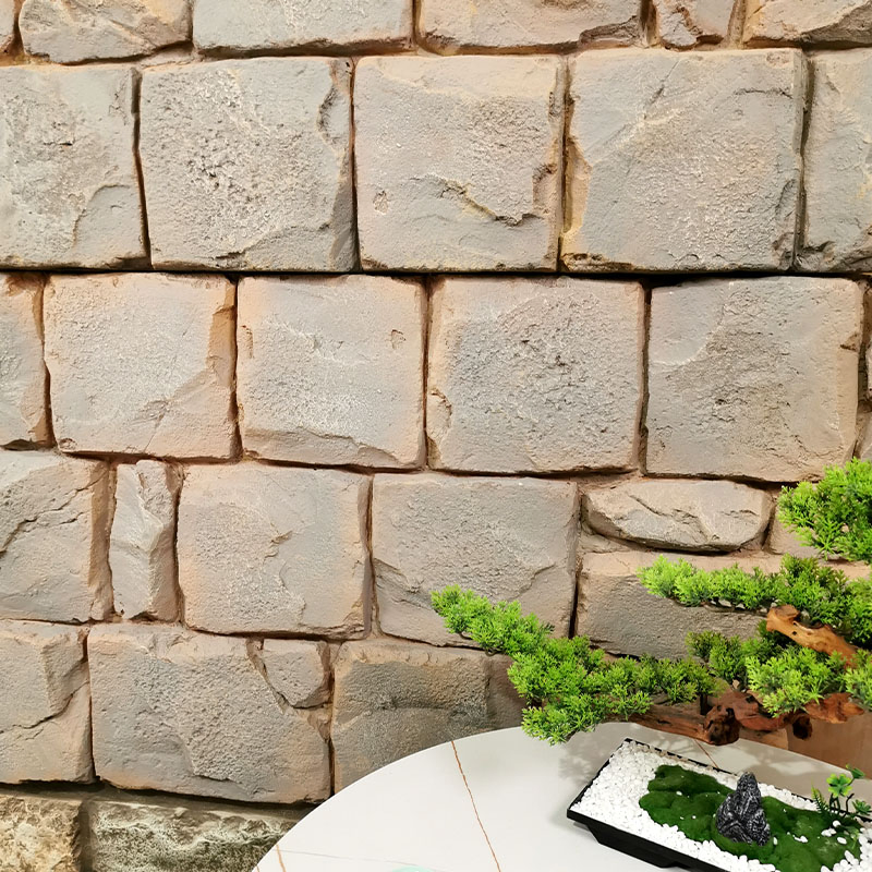 Fire-Resistant PU Stripe Stone Plate for Hotel Construction