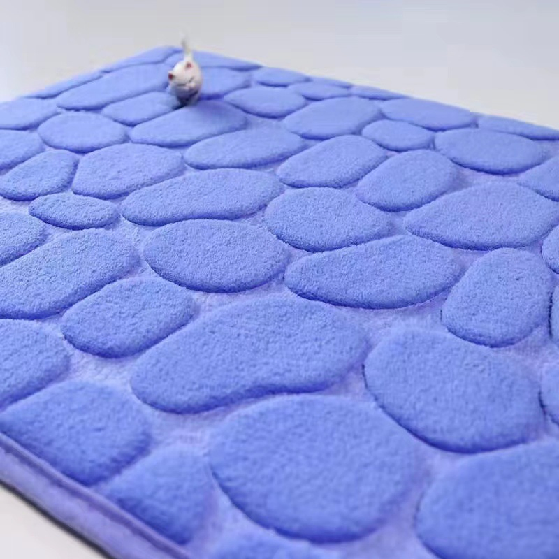 Popular Cross-Border Direct Supply Household Pebble Texture Absorbent Floor Mat