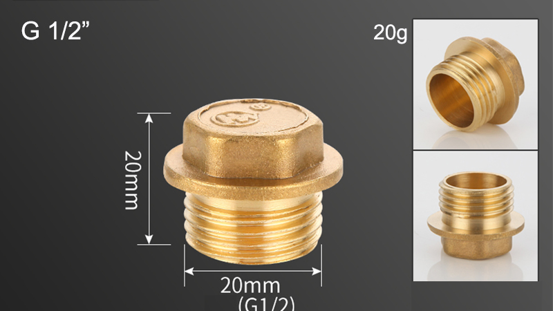 Hex Socket Drive Threaded Screw Type Water Pipe Stopper Plug