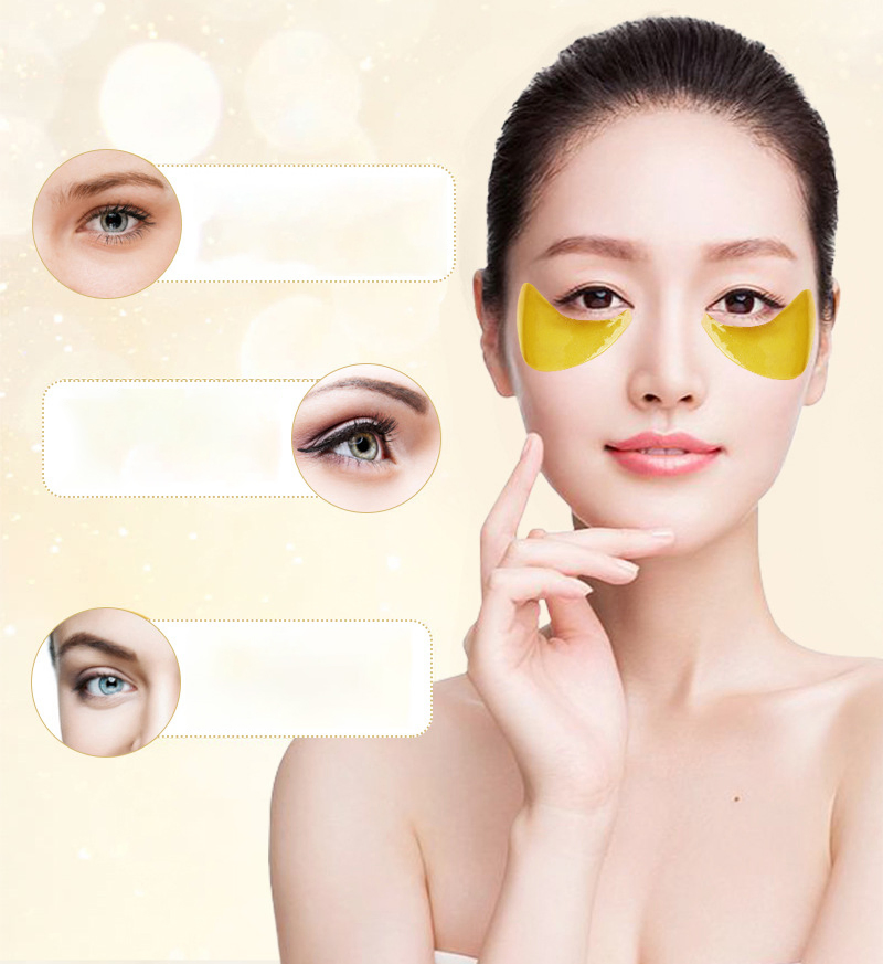 Wholesale Amazon Hot Selling Repairing Eye Problems Moisturing Golden Collagen Sleeping Eye Patch Mask for Dropshipping