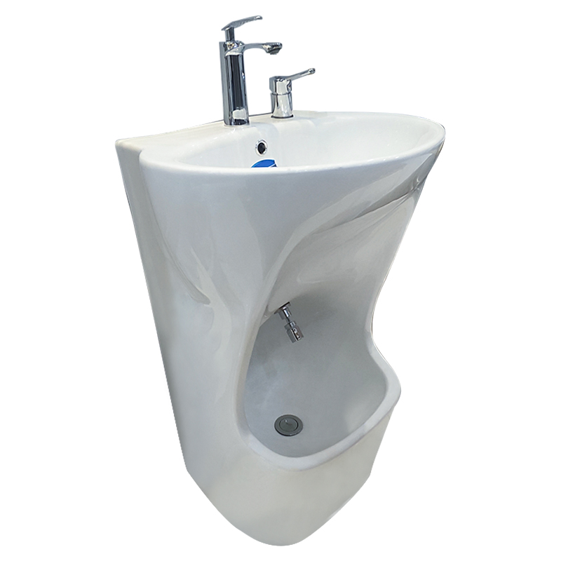 Раковина для ванной на пьедестале, круглая, белая