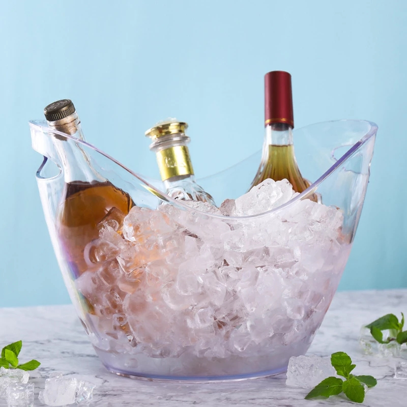 Custom Beverage Tubs Cooler Clear Beer Champagne Bucket Plastic Ice Bucket