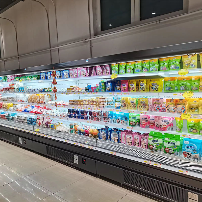 Commercial Supermarket Refrigerator Open Type Multideck Cabinet for Display Beverage Drinks