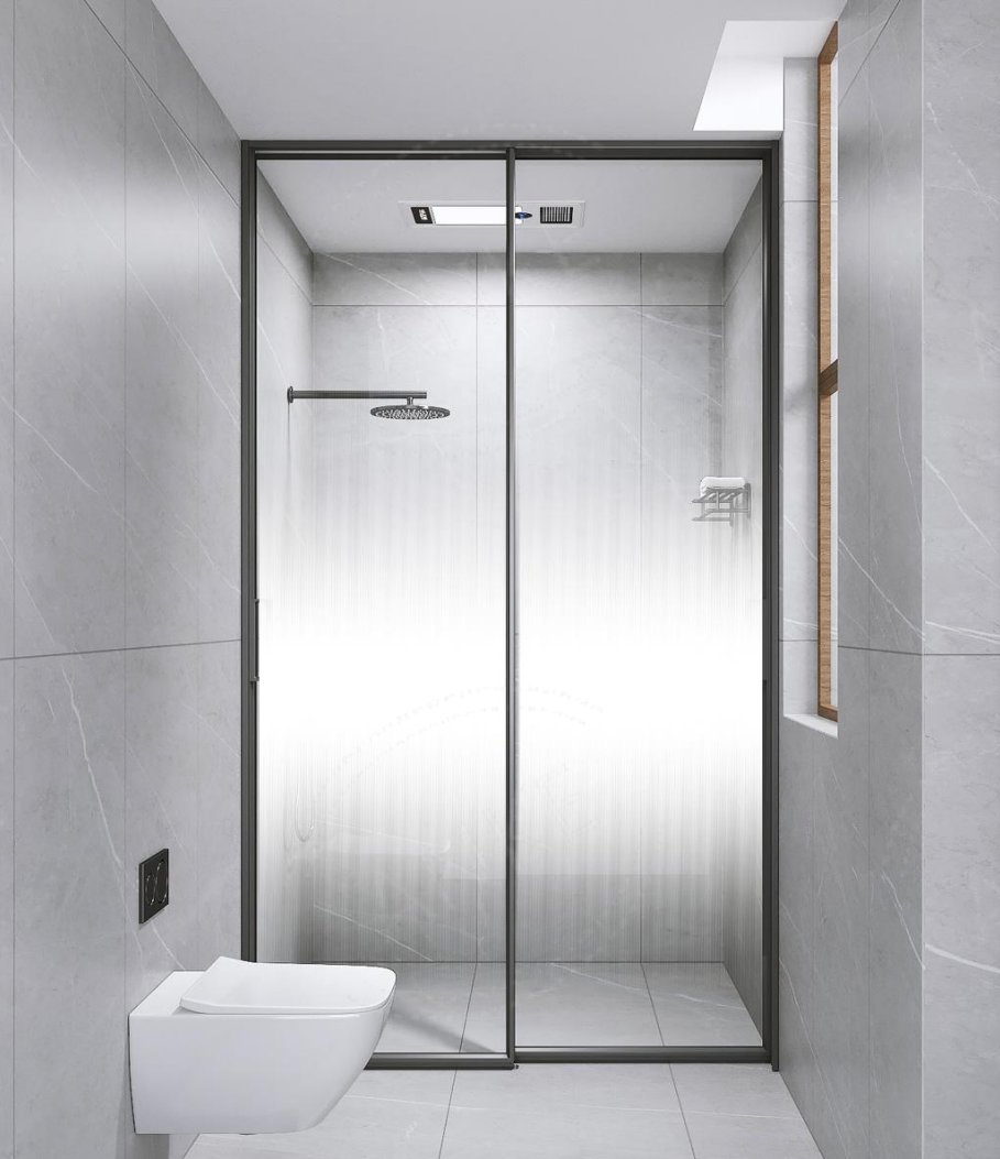 Sally Gradient Laminated 4+4mm Tempered Glass Shower Door
