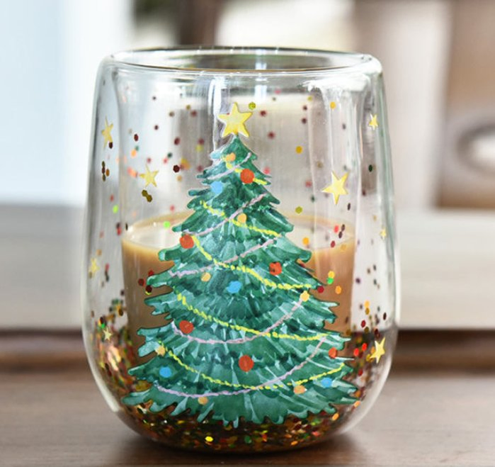 Термостойкая стеклянная кружка для кофе с двойными стенками