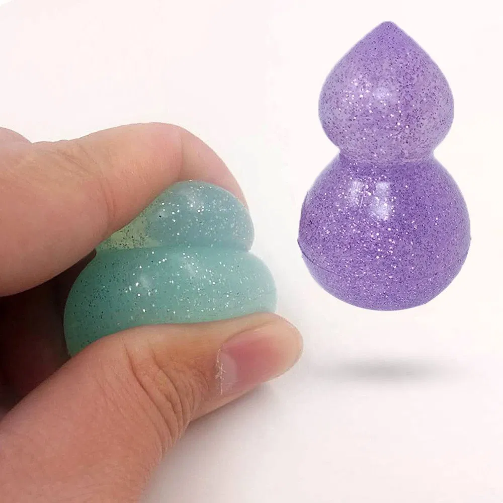 Soft 3D Mini Beauty Silicone Blender Powder Puff Reusable Makeup Sponge Tool Cosmetic Sponges