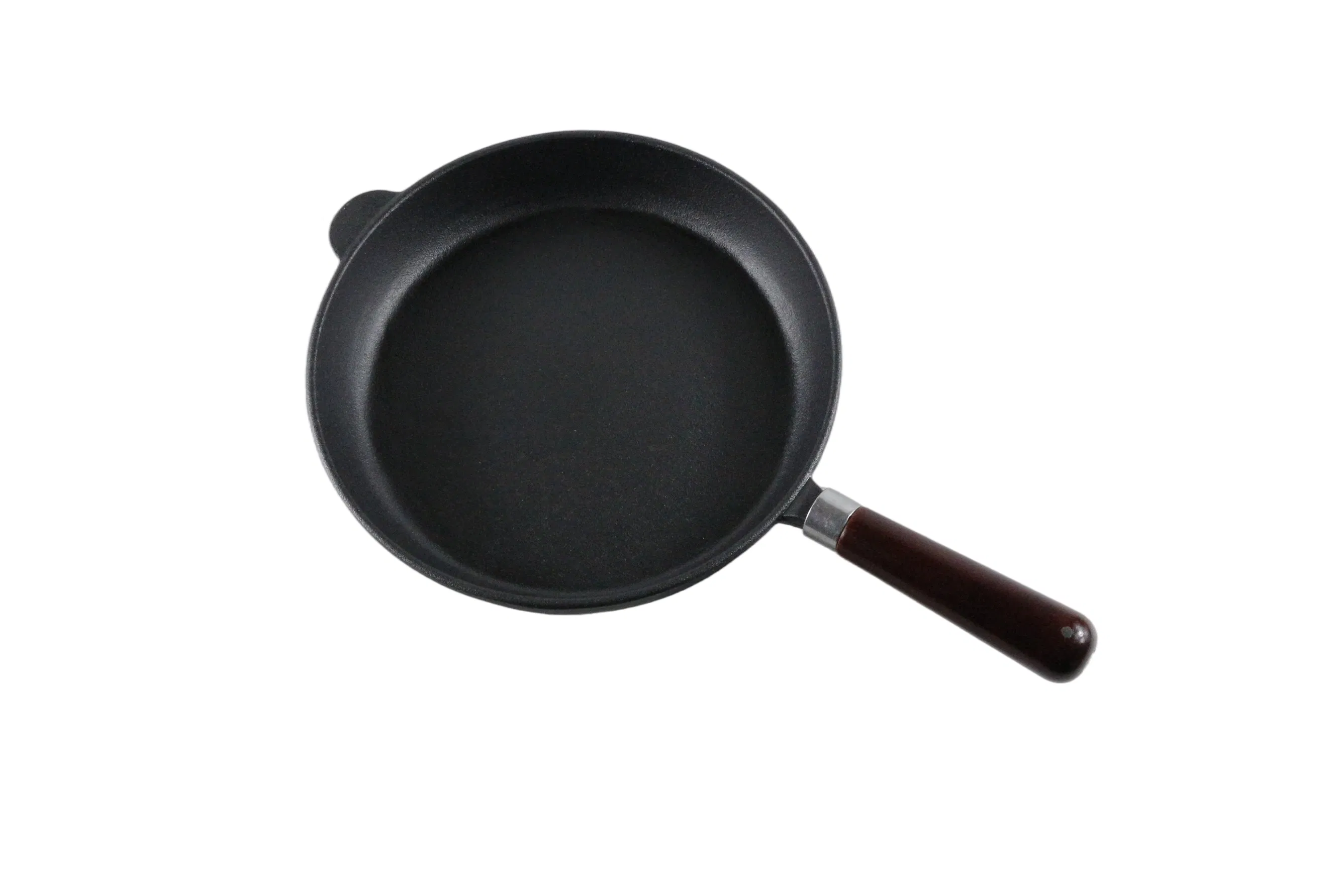 Чугунная сковорода с антипригарным покрытием и ручкой