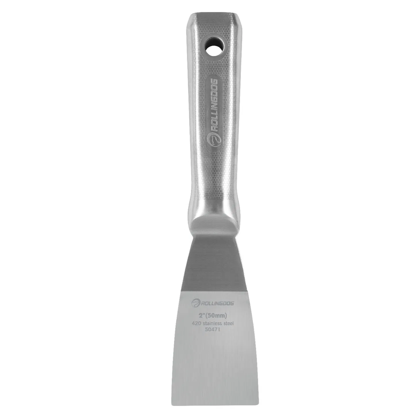 Rolingdog-Elite 50471 Stainless Steel 2 Inch Putty Knife Flexible All-Metal Mirror Polished