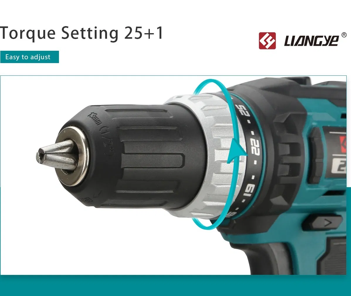 Liangye Best Rechargeable Battery Power Tools Set 18V Cordless Electric Drill Set