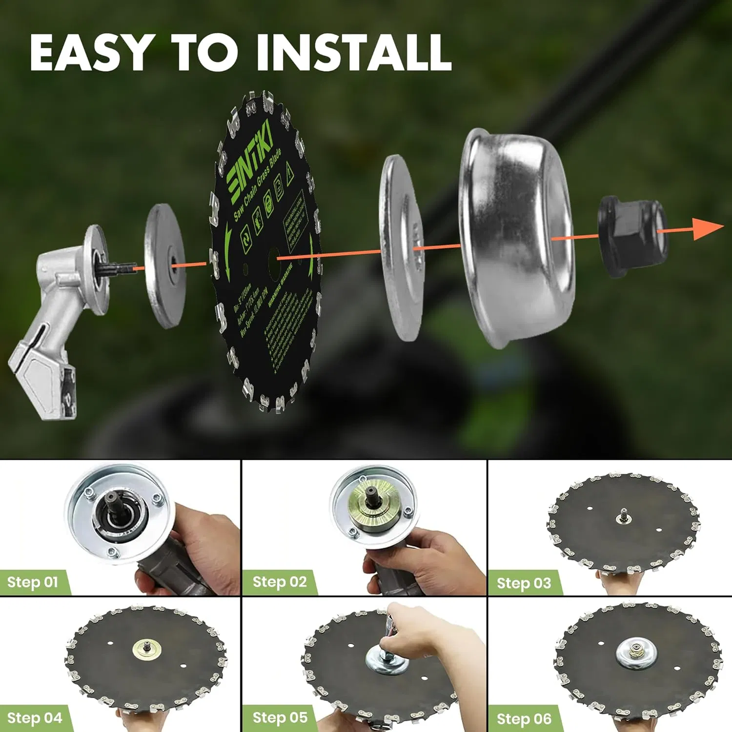 9" Chainsaw Brush Cutter Blades and File Set, 20 Tooth Circular Trimmer Saw Blade for Weedeater, Circular Brush Blade with 7/32" File Trimming Trees, Cutting St