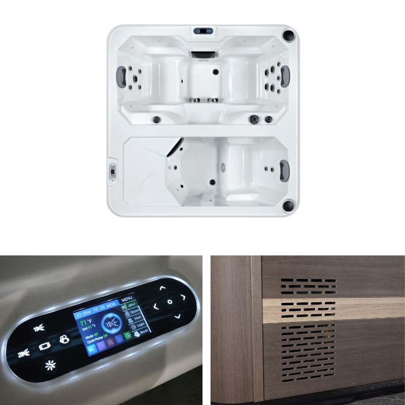 Коммерческая СПА-ванна с ледяной купелью SR-BT1004, 3 места