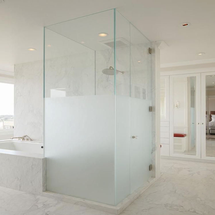 Art Sliding Frosted Glass Blocks for Room Divider Bathroom Window Shower Door Wardrobe
