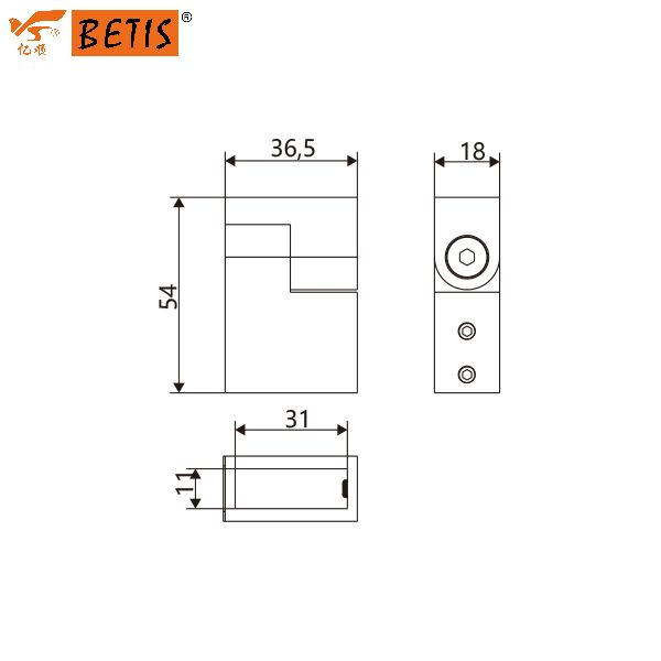 Bathroom Shower-Enclosure Hardware Accessories Patch-Fitting Adjustable Swiveling Wall-Mount Support-Bar Clamp Bracket Connector