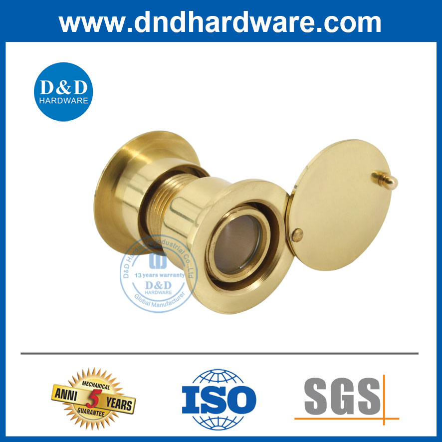 Mirror Golden Zinc Alloy Large Door Peephole Viewer for Exterior Doors