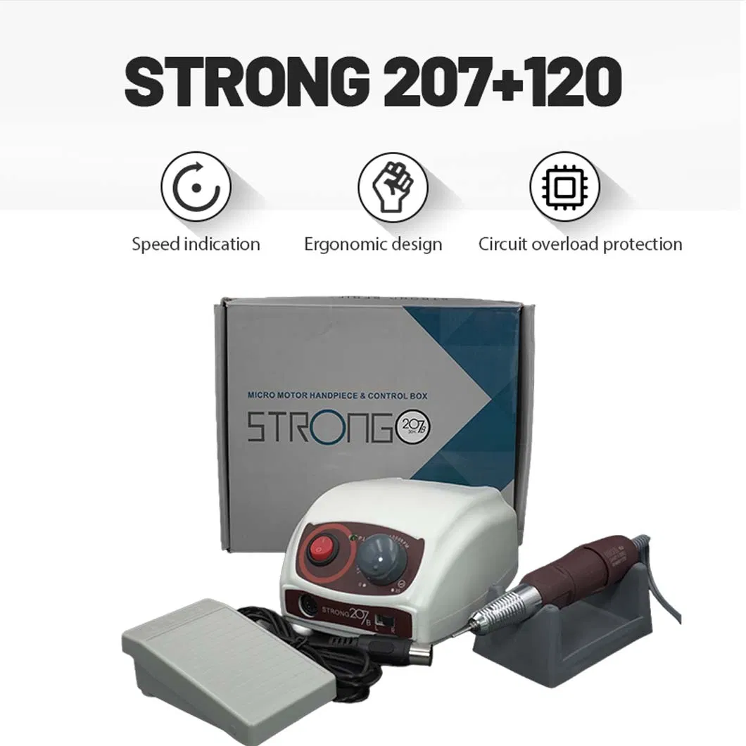 B2029 OEM 35000rpm Original Strong 207 Manicure Nail Drill Machine with 120 Handle