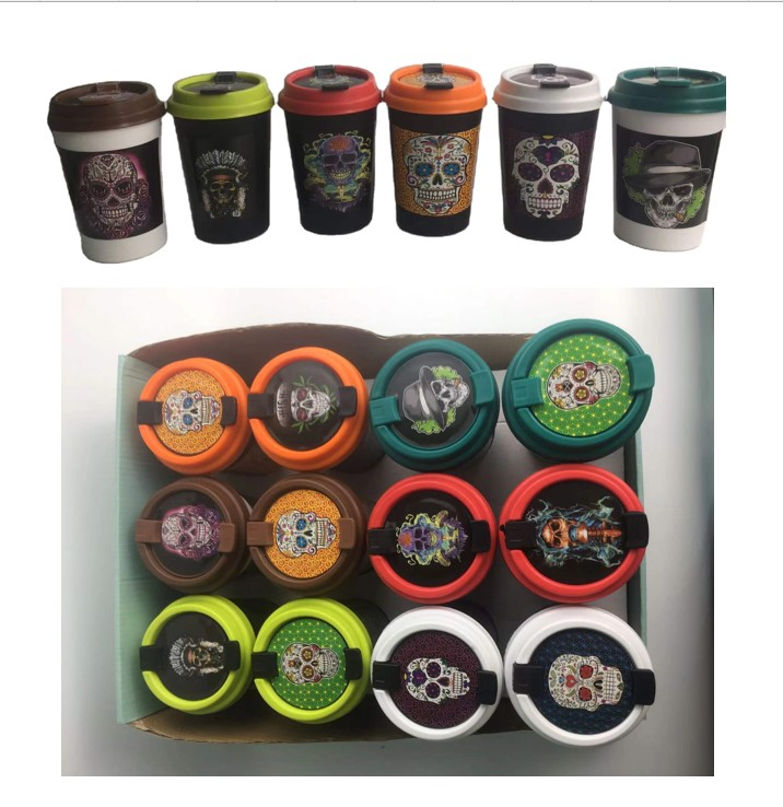 Mini Car Trash Can Portable Lid for Car Cup Holder Home Office and Travel