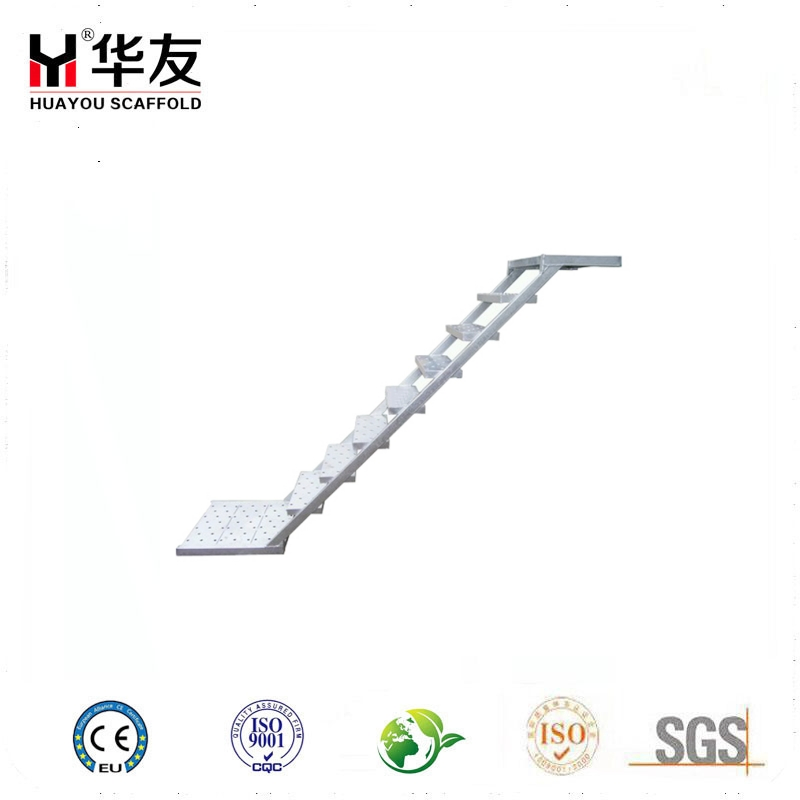Construction Galvanized Steel Stair Case Step Ladder for Scaffolding System