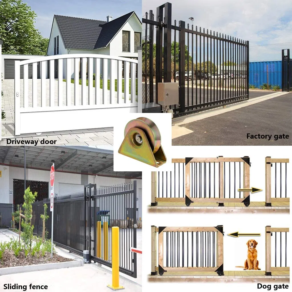 Sliding Gate Wheels Bearing Rigid Caster with Bracket for V Track Rail