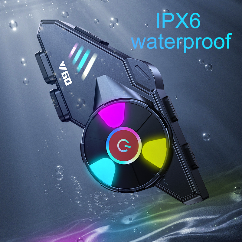 Y60 FM Radio Stable Connectivity Wireless Moto Helmet Intercom Full Face Helmet Motorcycle Bluetooth Headset