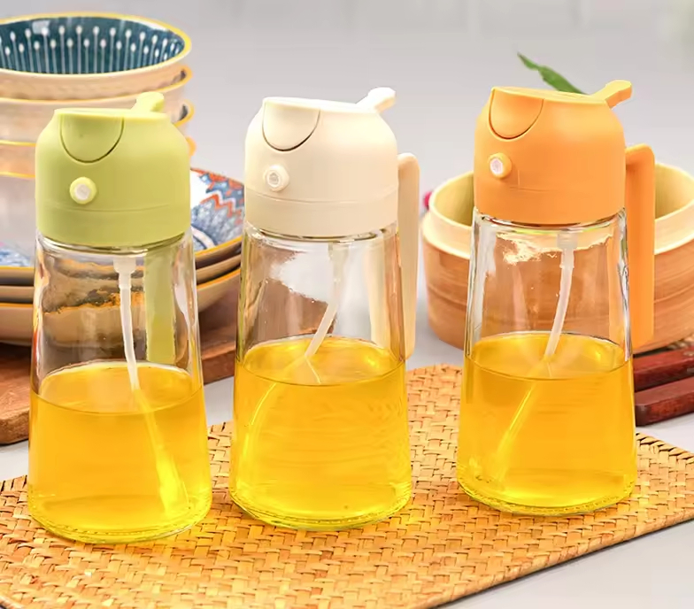 Mothers Day Gift Cooking Kitchen Salad Barbecue 16oz 2 in 1 Oil Sprayer Bottle Olive Oil Dispenser Bottle