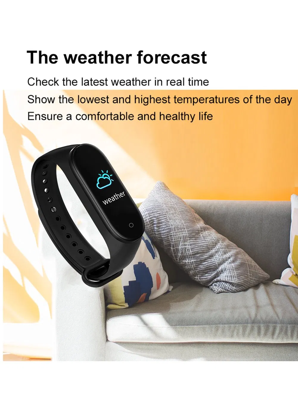 Фитнес-браслет M4 с пульсометром и тонометром