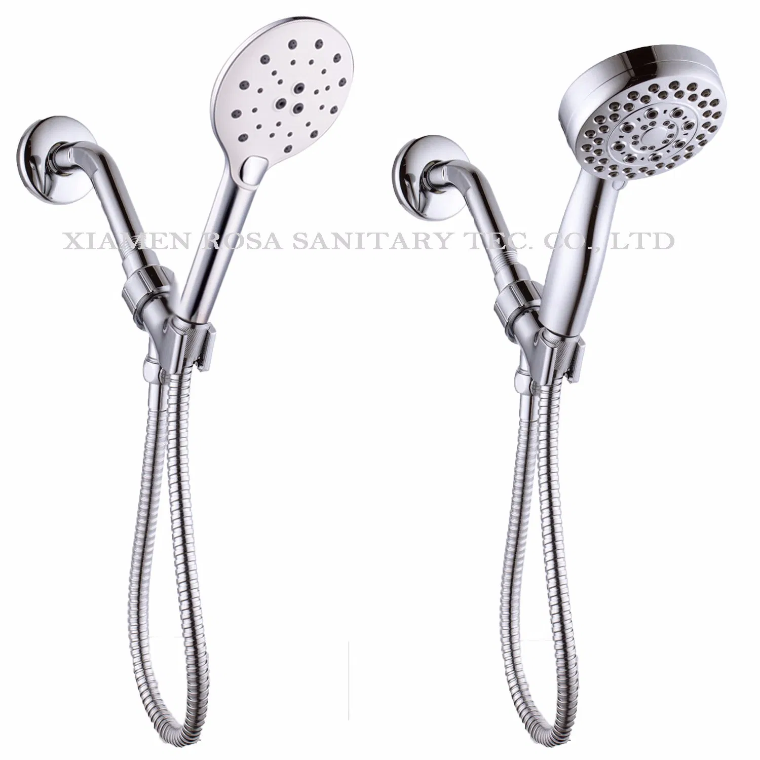 Bathroom Fittings Rainfall Shower Head 5 Functions Classic High-Pressure Wall Shower C21152, Chrome Face and Back Shell
