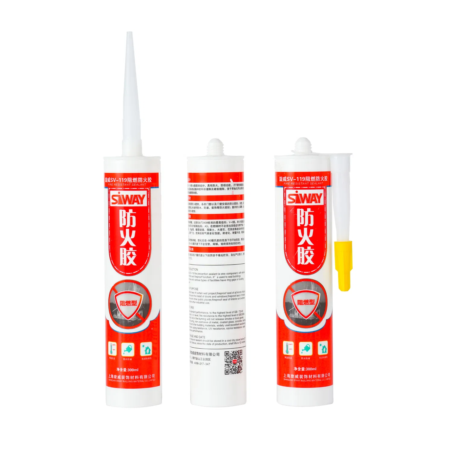 High Flexible Plastic Sealing Fireproof Silicone Sealant