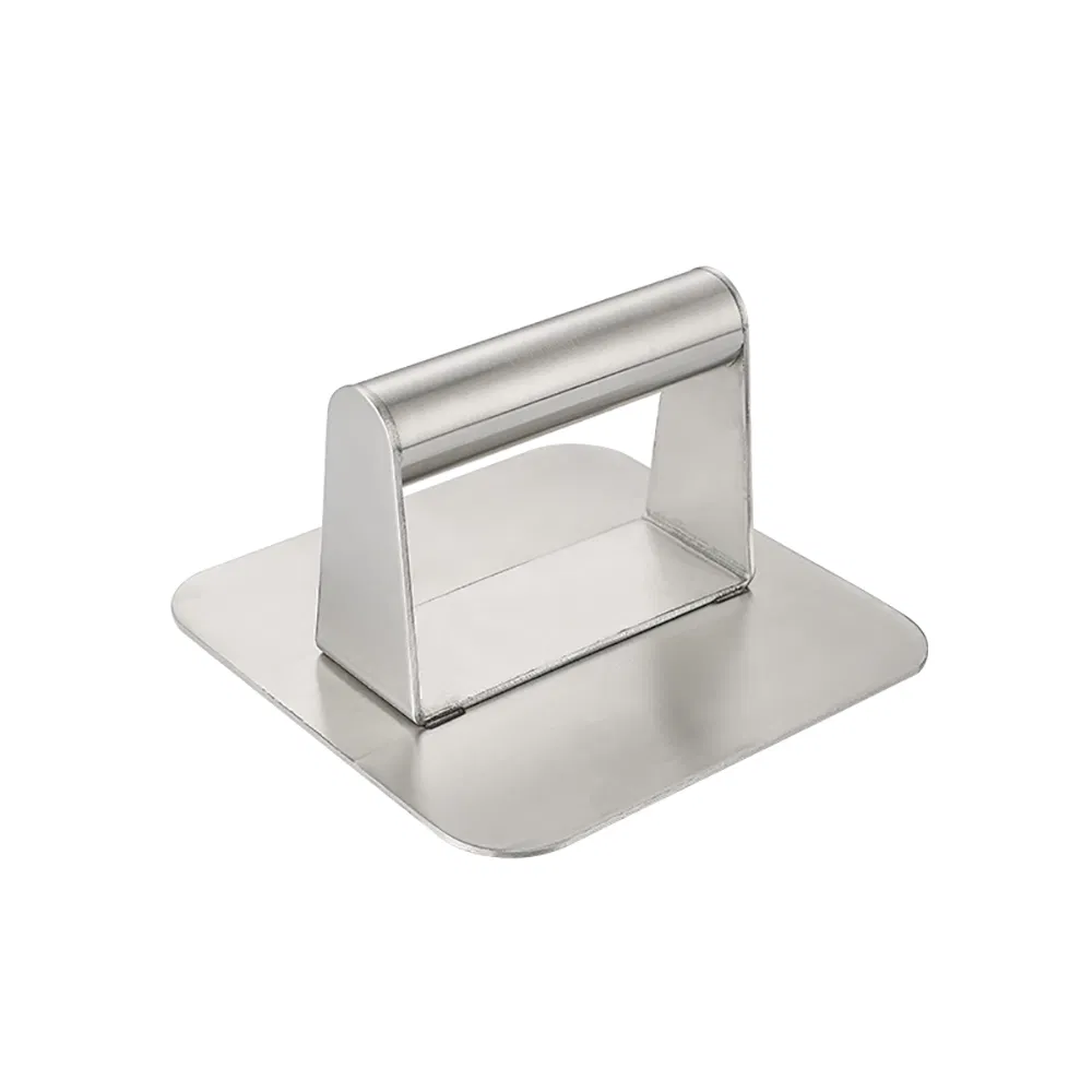 Stainless Steel Square Lattice Meat Press Board Steak Meat Press Wyz21628